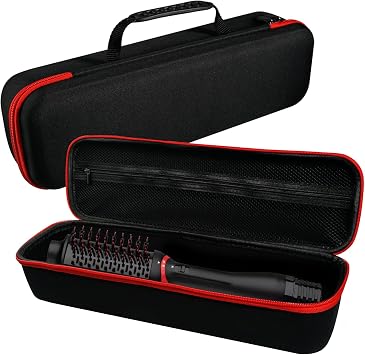 Hard Carrying Case for Revlon Hair Dryer Brush Original 1.0/Plus 2.0,Portable Travel Storage Bag Compatibility with All Brand Hot Tools Volumizer Hot Air Brush Red