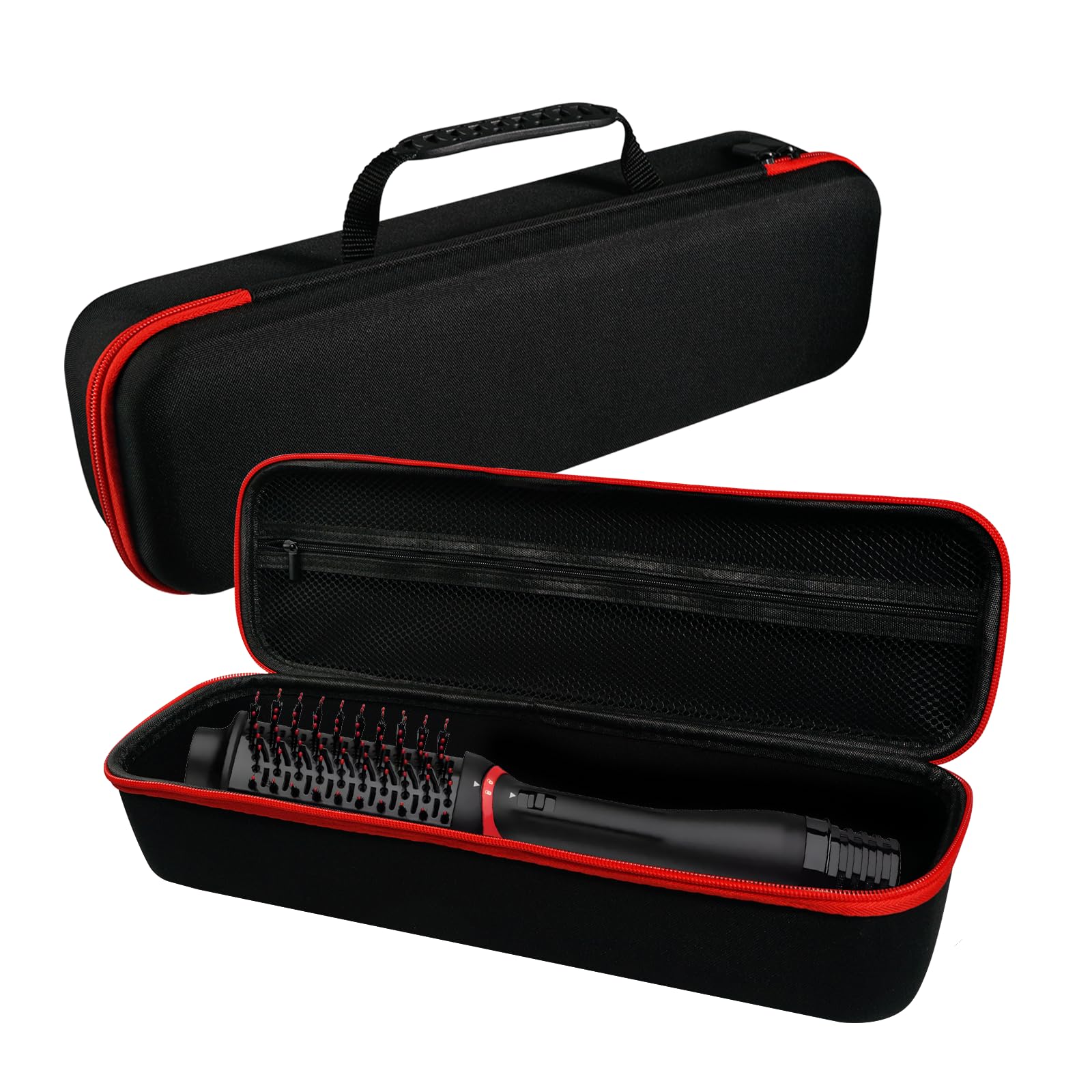LVKAYCE Hard Carrying Case for Revlon Hair Dryer Brush Original 1.0/Plus 2.0,Portable Travel Storage Bag Compatibility with All Brand Hot Tools Volumizer Hot Air Brush (Red)