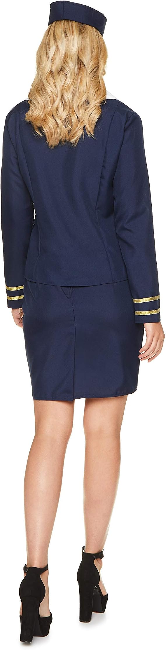 Karnival Costumes Blue Airlines Flight Attendant Women's Costume