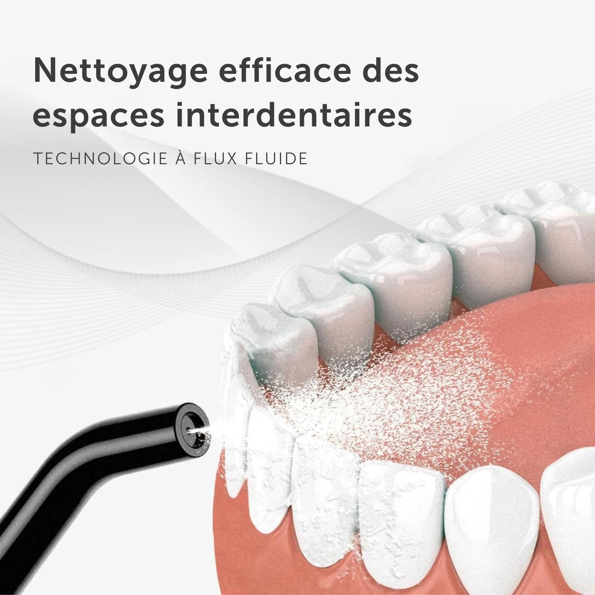 WonderSmile Hydropulseur PRO - Lauréat 2025 - testé TÜV SÜD - essai 100 jours sans risque - technologie SmoothFlow pour dents & gencives - 5 modes - batterie 30 jours