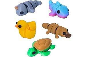 5 pcs Cute Mini Articulating Animal Figurines - Mystery Animal Assortment