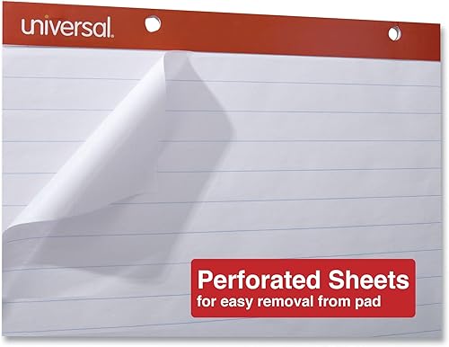 Miniatura 10 de Universal 35601 Almohadillas de caballete recicladas, regla tenue, 27 x 34, blanco, 50 hojas (caja de 2)