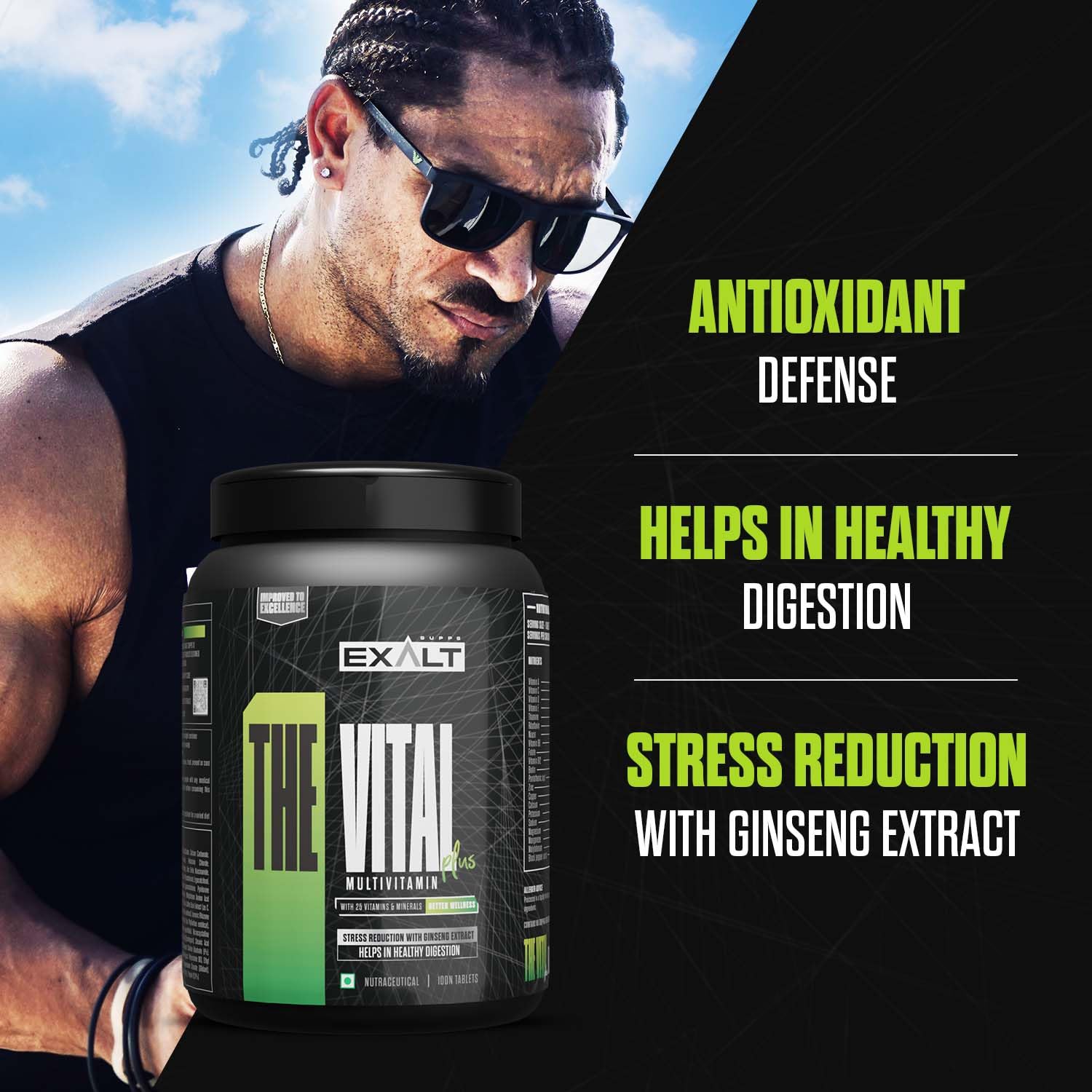 The Vital Multivitamins | 100 Tablets | 25 Vitamin & Minerals | Purest form | Boost Energy | Better Wellness | Helps in overall growth | Immunity Booster — Amazon image 3
