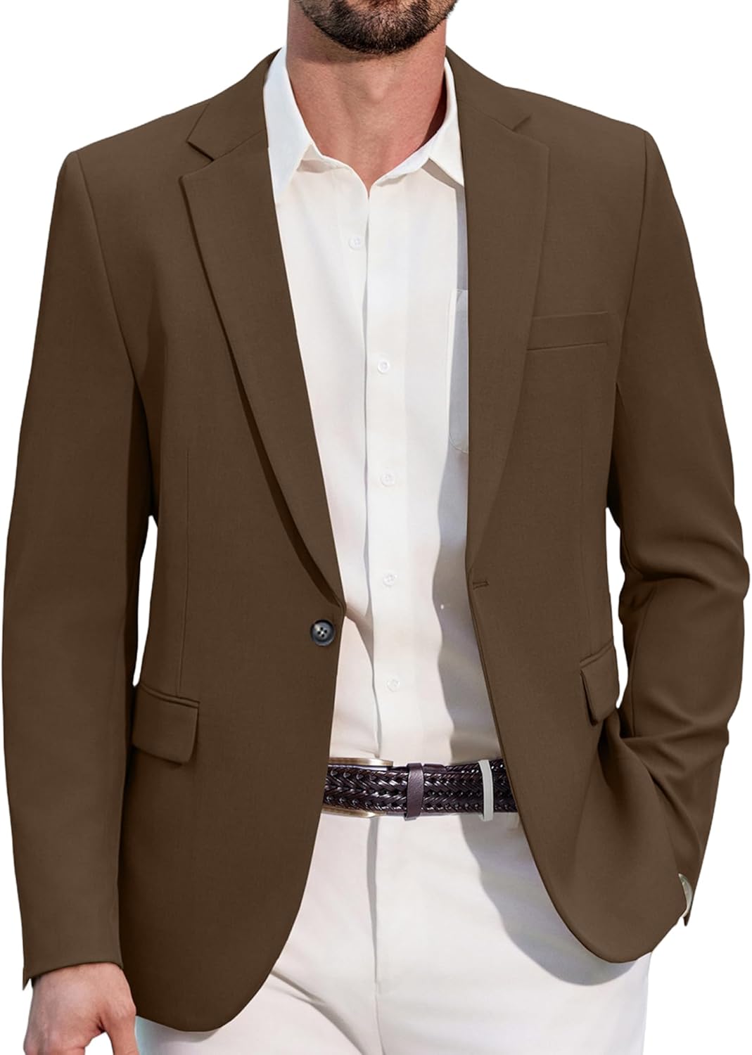 COOFANDY Men's Casual Blazer Slim Fit Lightweight Sport Coats One Button Suit Jacket Dress Blazer Jackets