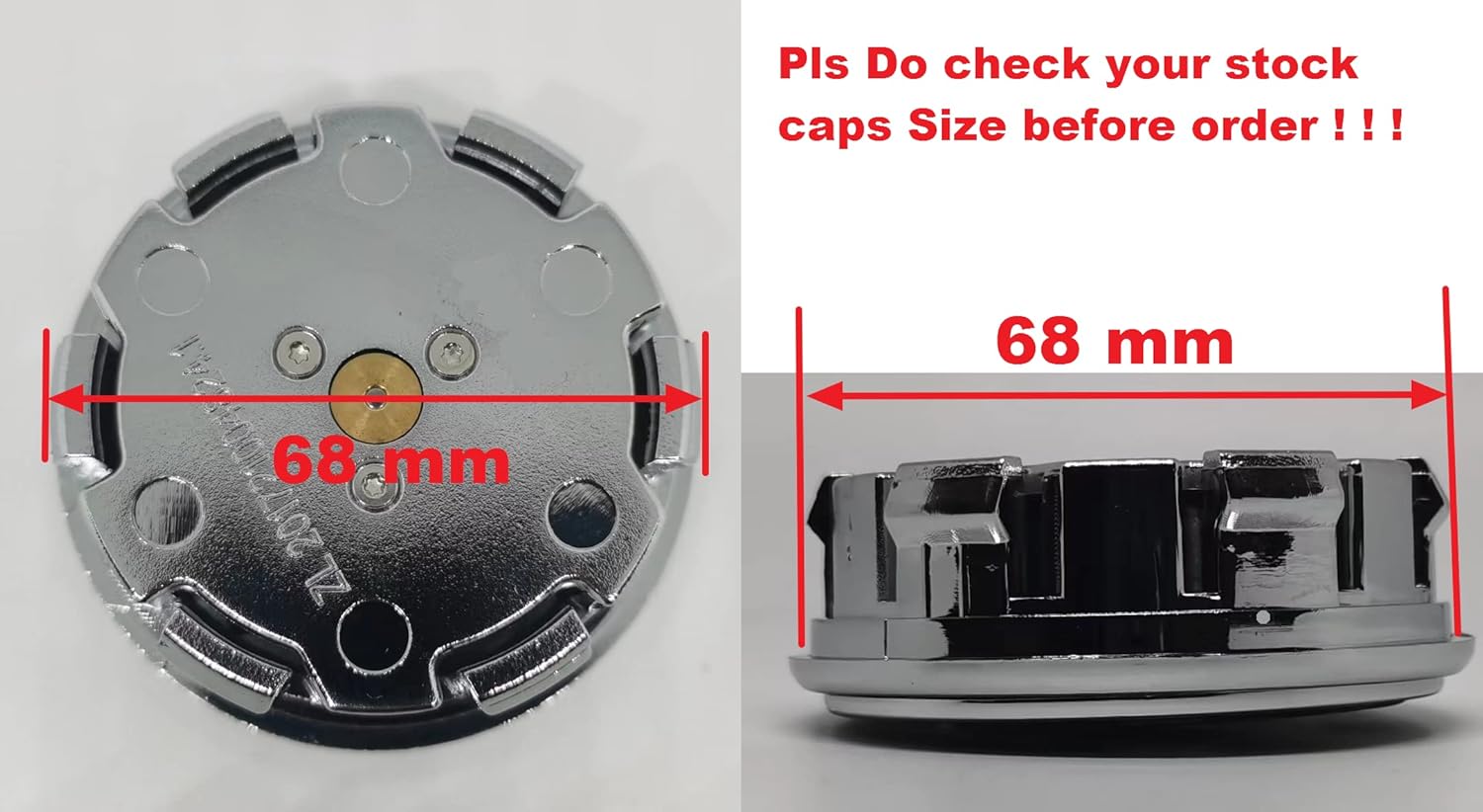 Floating Auto Light Wheel Caps Compatible with BMW Vehicles, Retrofit Wheel caps to fit OEM Wheels-4pcs (“Stock”, 68mm)