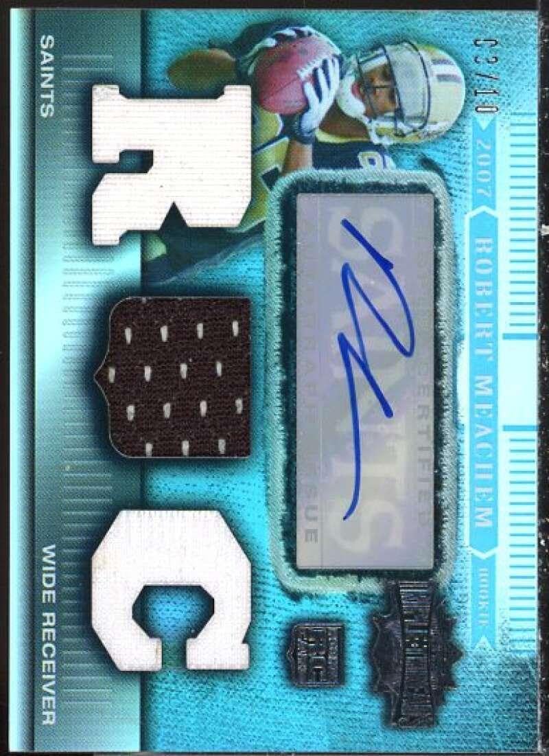 Robert Meachem JSY AU Rookie Card 2007 Topps Triple Threads Sapphire #143 - Unsigned Football Cards