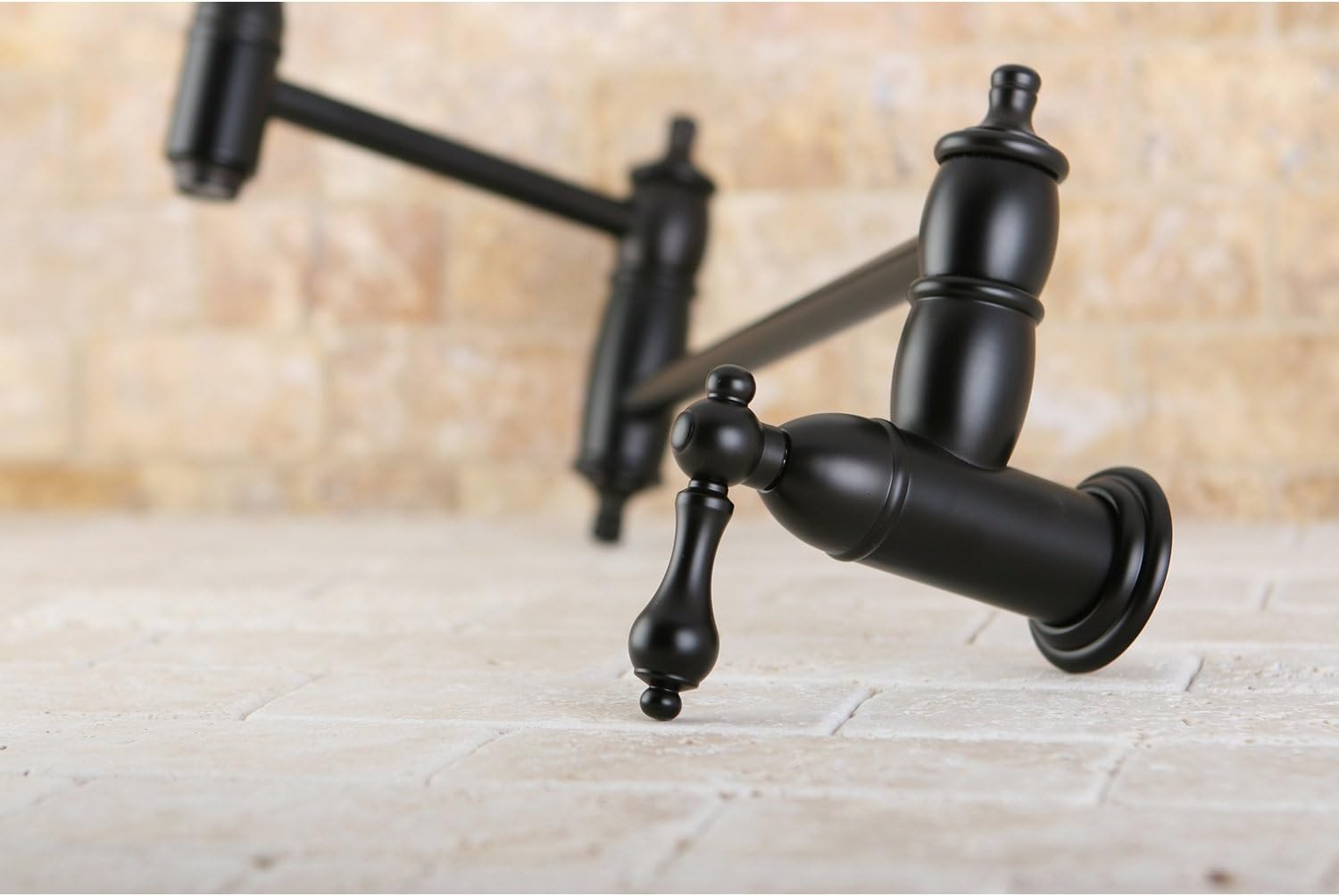 Super Brands Kingston Brass KS3105AL Restoration Pot Filler, Oil Rubbed Bronze,8-1/8-Inch Spout Height