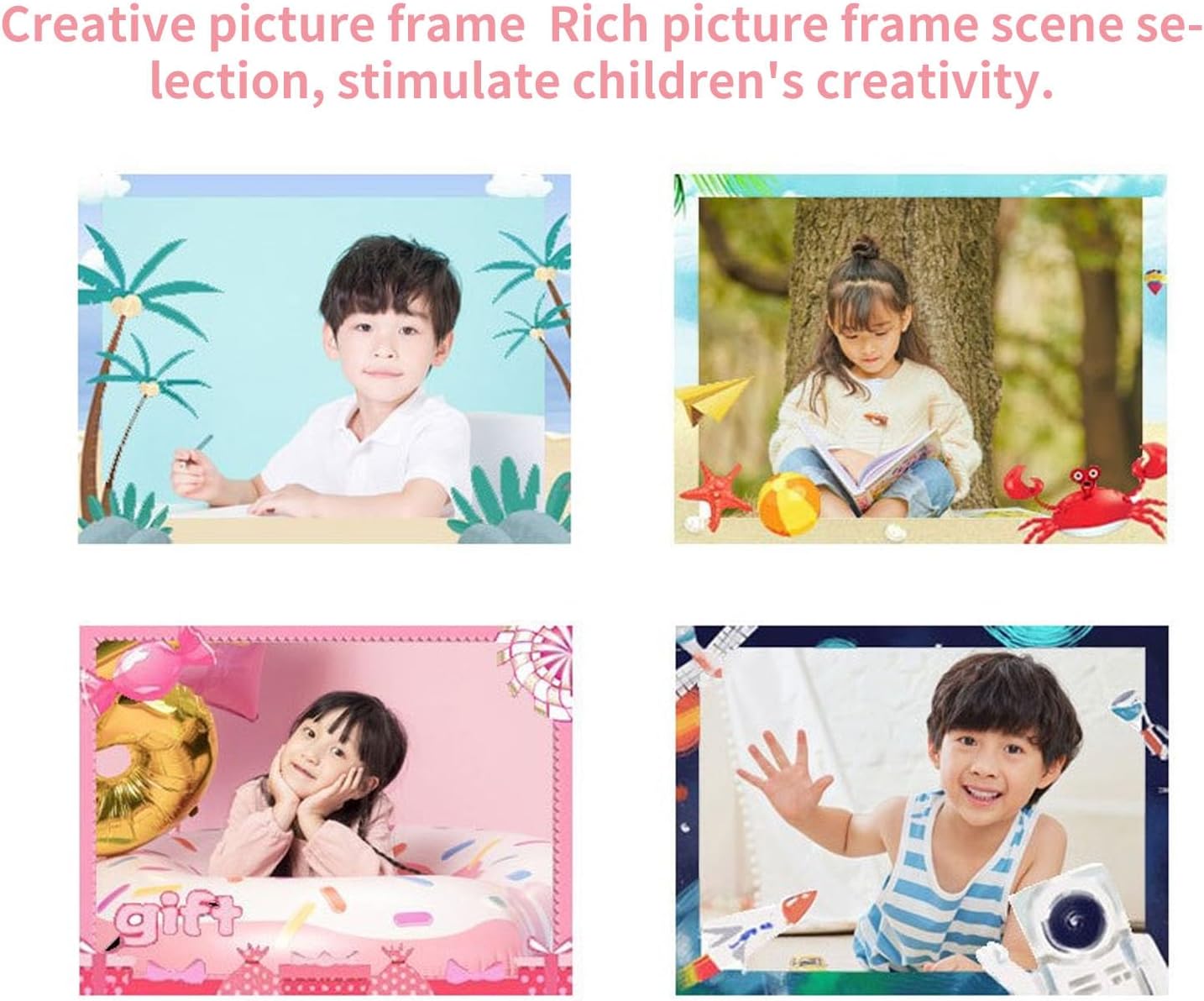 Kids Instantt Print Digital Camera - 24MP 1080P Child Selfie Camera Toy, 2.4in Display USB Children Digital Print Camera for Girls Boys, Toddler Video Camera 5V 720P(Blue)