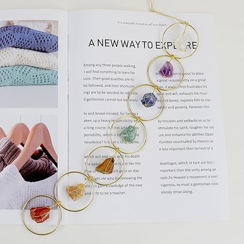 Miniatura 6 de Adornos colgantes hechos a mano con piedras preciosas naturales, 7 chakras, de cristal, Feng Shui, adornos para decoración del hogar, decoración de