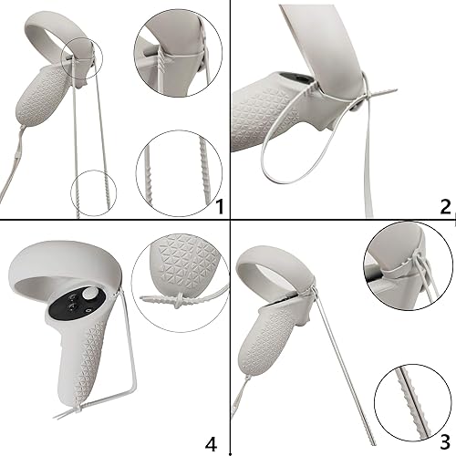 Miniatura 3 de Oculus Quest 2 - Juego de funda protectora, correas de control Oculus Quest 2, cubierta de lente Quest, cubierta protectora de lente para Oculus