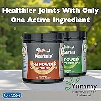 Vista 7 de PeakTails - Polvo MSM con sabor a pollo para perros, 1 libra, suplemento de apoyo para cadera y articulaciones, 99.9% MSM destilado puro, fabricado