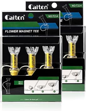 CAITON Magnetic Golf Tee, Golf Tees with Octopus Design, 360-Degree Rotatable, High Durability, Unbreakable with Lanyard