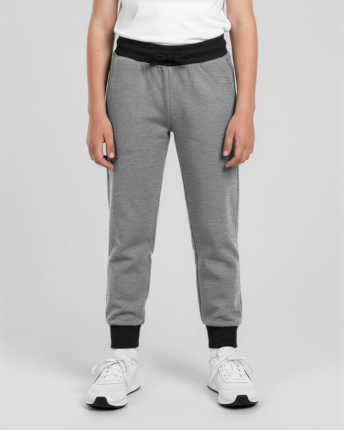 Real Essentials 3 Pack: Boys' Cotton Fleece Jogger Sweatpants - Active Athletic Youth Pants for Teens with Pockets - Image 2