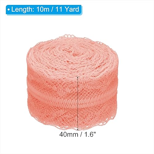 Miniatura 2 de PATIKIL Cinta de encaje de 1.6 pulgadas x 11 yardas, 2 rollos de encaje no elásticos, paquete de regalo, envoltura floral para fiestas, decoración