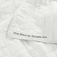 Vista 10 de HORIMOTE HOME Juego de edredón 100% algodón tamaño individual, juego de colcha prelavada de 2 piezas, color azul bebé, funda de cama acogedora