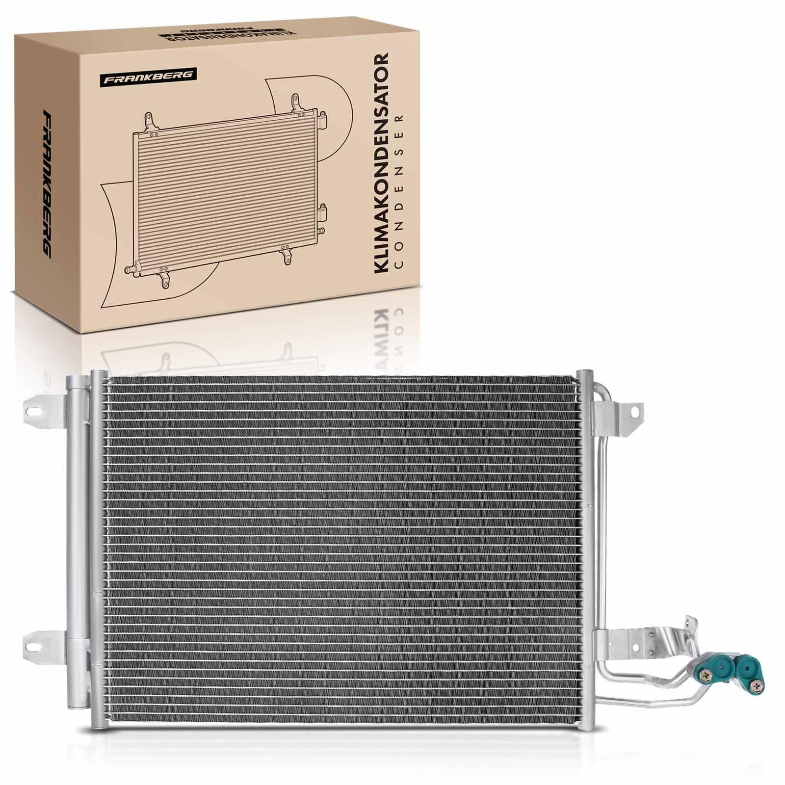 Frankberg Refrigerador de aire acondicionado Condensador de aire acondicionado Compatible con Golf VI 5K1 1.4L Golf V 1K1 1.4L Golf VI 5K1 1.2L Golf Plus 521 5M1 1.2L Golf VI 5K1 1.6L 1K0820411Q