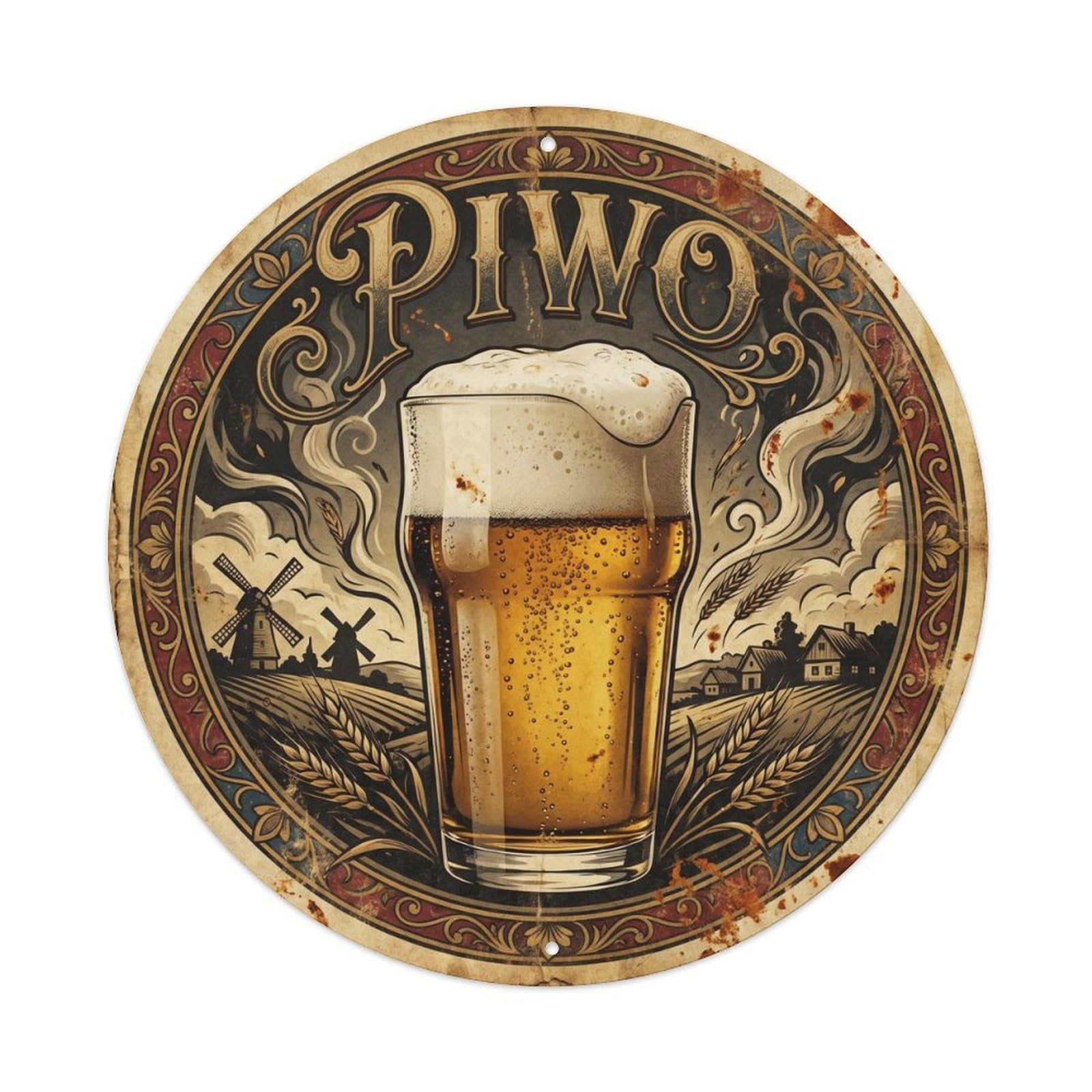 Pub Brewery Central Europe Craft Beer Beverage Classic Metal Tin Sign