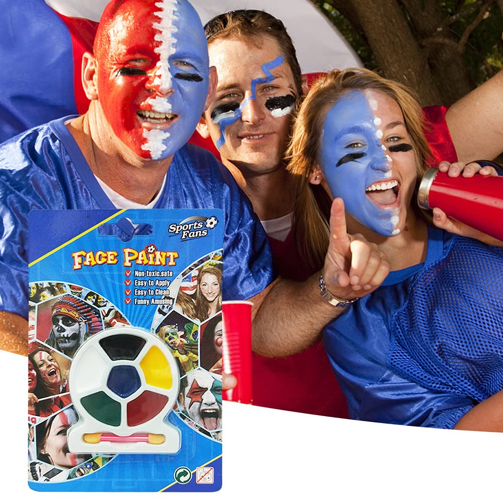 2 Pack Body Paint Makeup Kit, Facial Painting Pigment for Halloween Football Parties, Kids Face Paint for Events and Celebrations, Easy Wash Off Formula