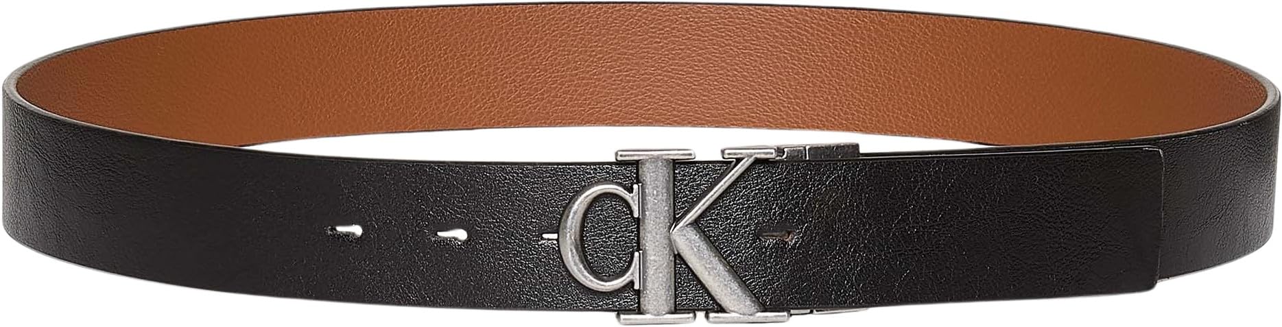 Calvin Klein Ck Buckle Tumbled 35mm Adj/Rev Lv04d7049g Cinture Unisex - Adulto (Pacco da 1)