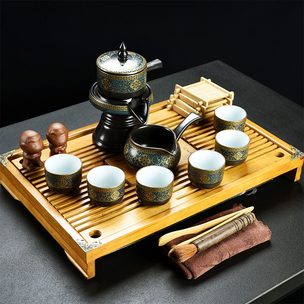 DFGHNBVC Kung Fu Tea Set,Tea Set Tray,Chinese Gongfu Tea Tray Table Box Kungfu Kung Fu Tea Set,Tea Serving Tray For Home