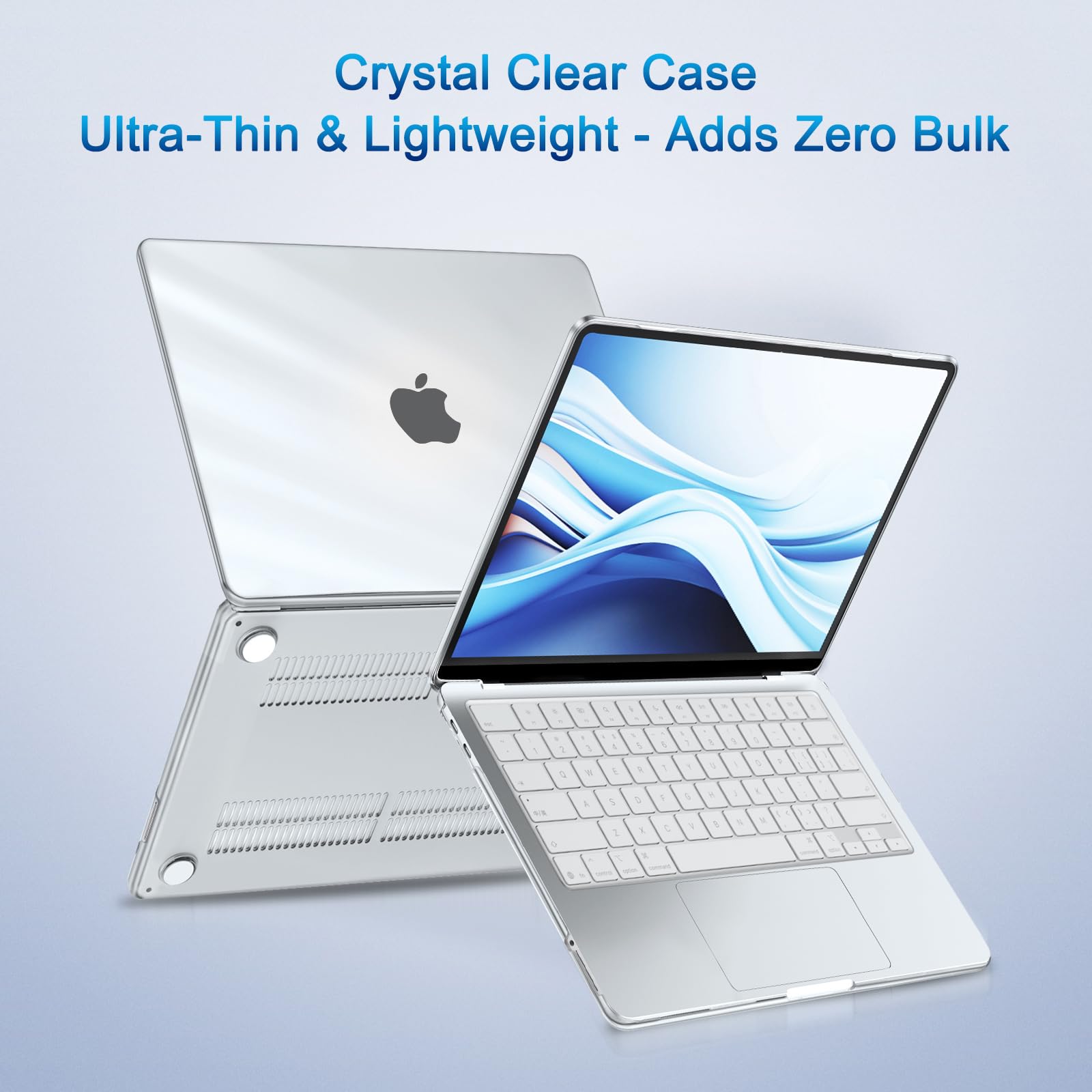 MOSISO Coque Compatible MacBook Neo 13 Pouces 2026 A3404 Puce A18 Pro Rigide Protectrice Antirays Cristal Clair