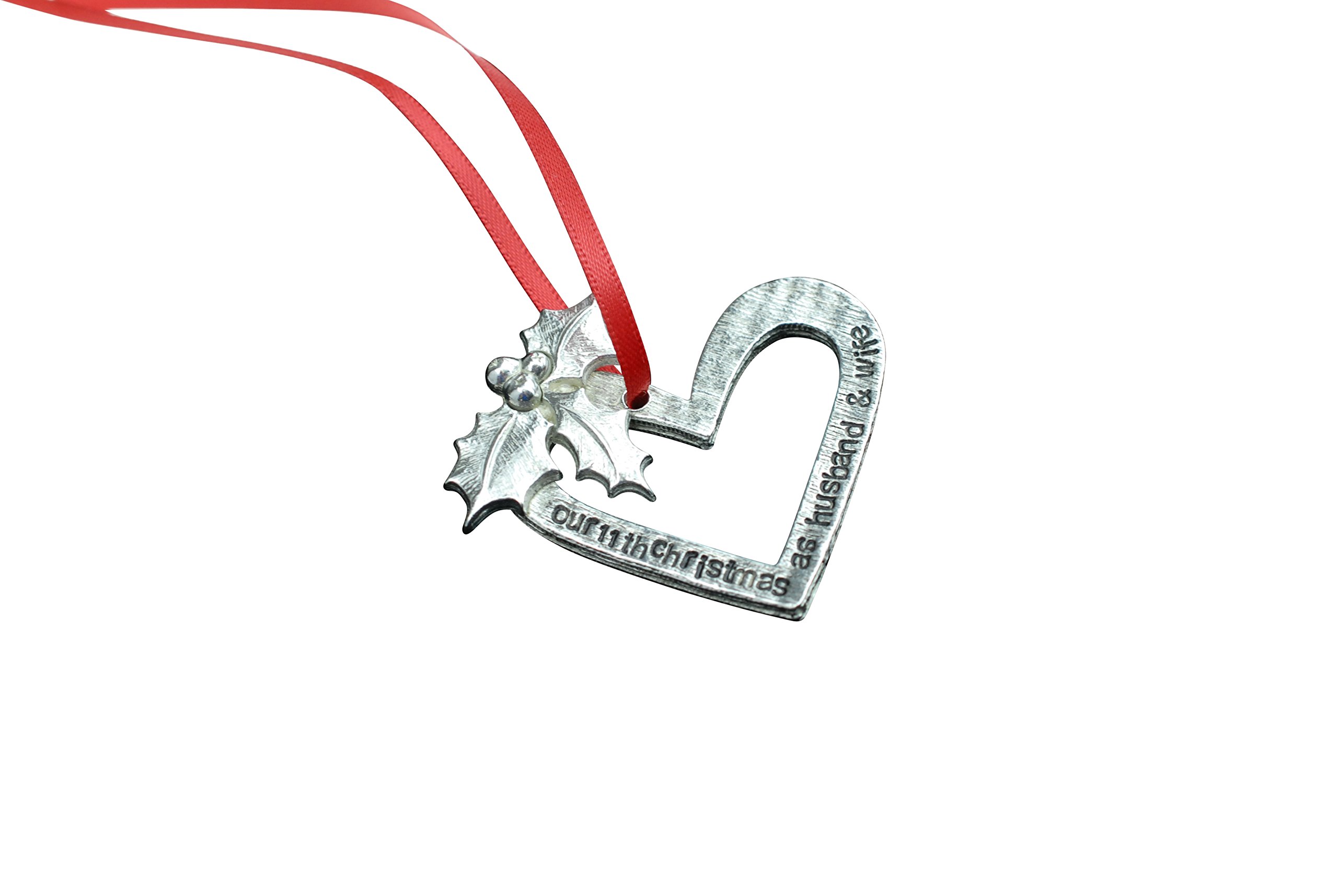 Pirantin Black Our 11Th Christmas As Husband & Wife - 11 Year Wedding Anniversary Christmas Tree Decoration