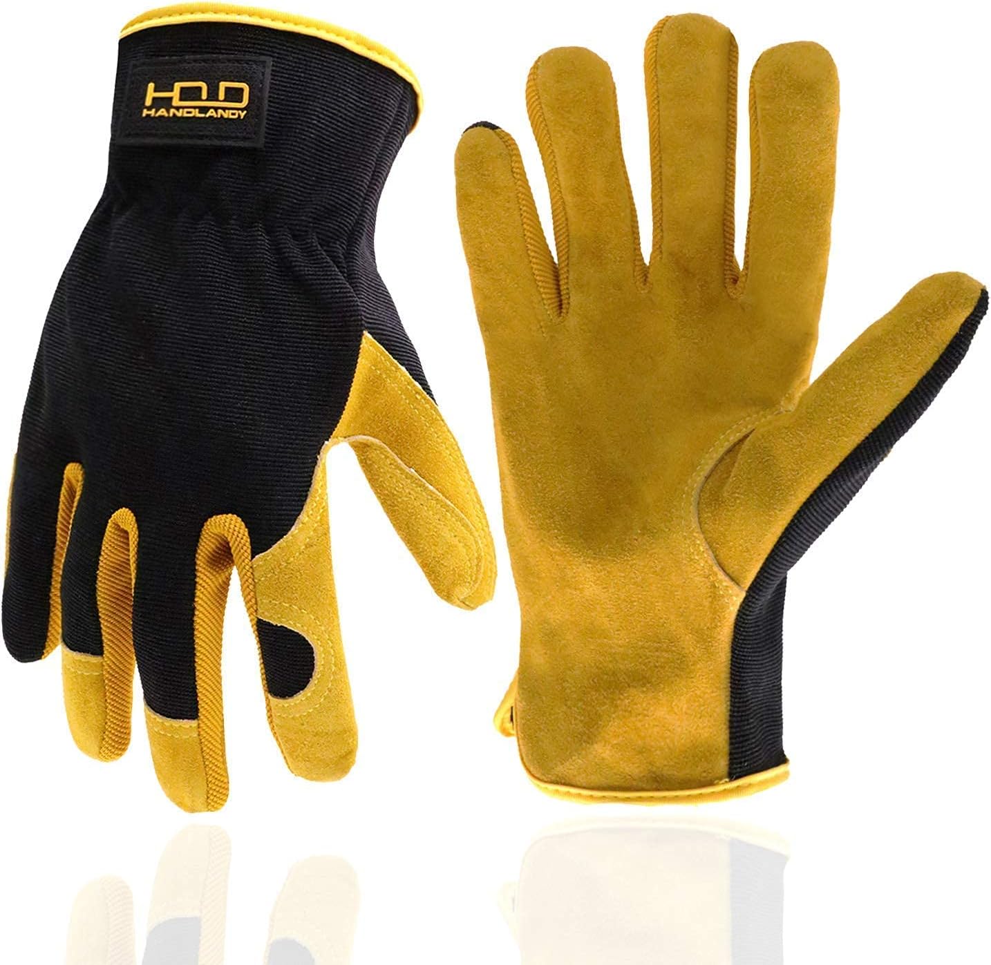 HANDLANDY Breathable Gardening Gloves & Work Gloves for Men & Women Medium