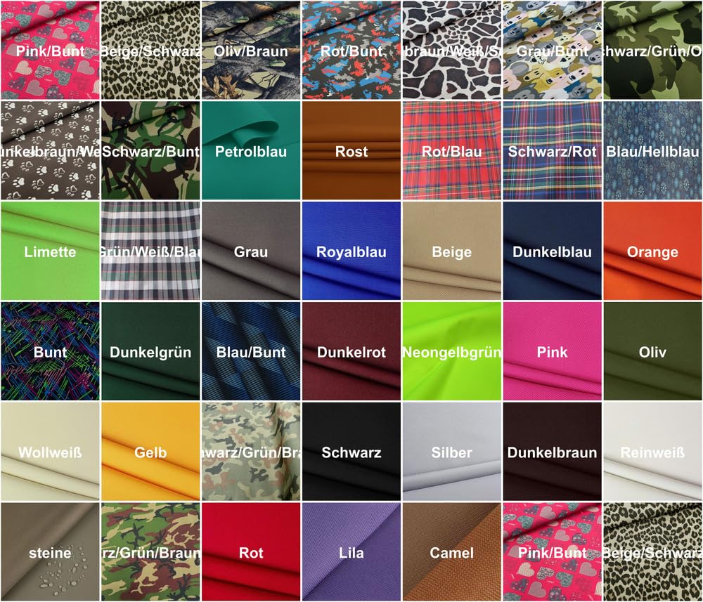 Stoffbook Tela de nailon 600D, 100 x 145 cm, extra resistente, bolsillos (azul oscuro-100 cm)
