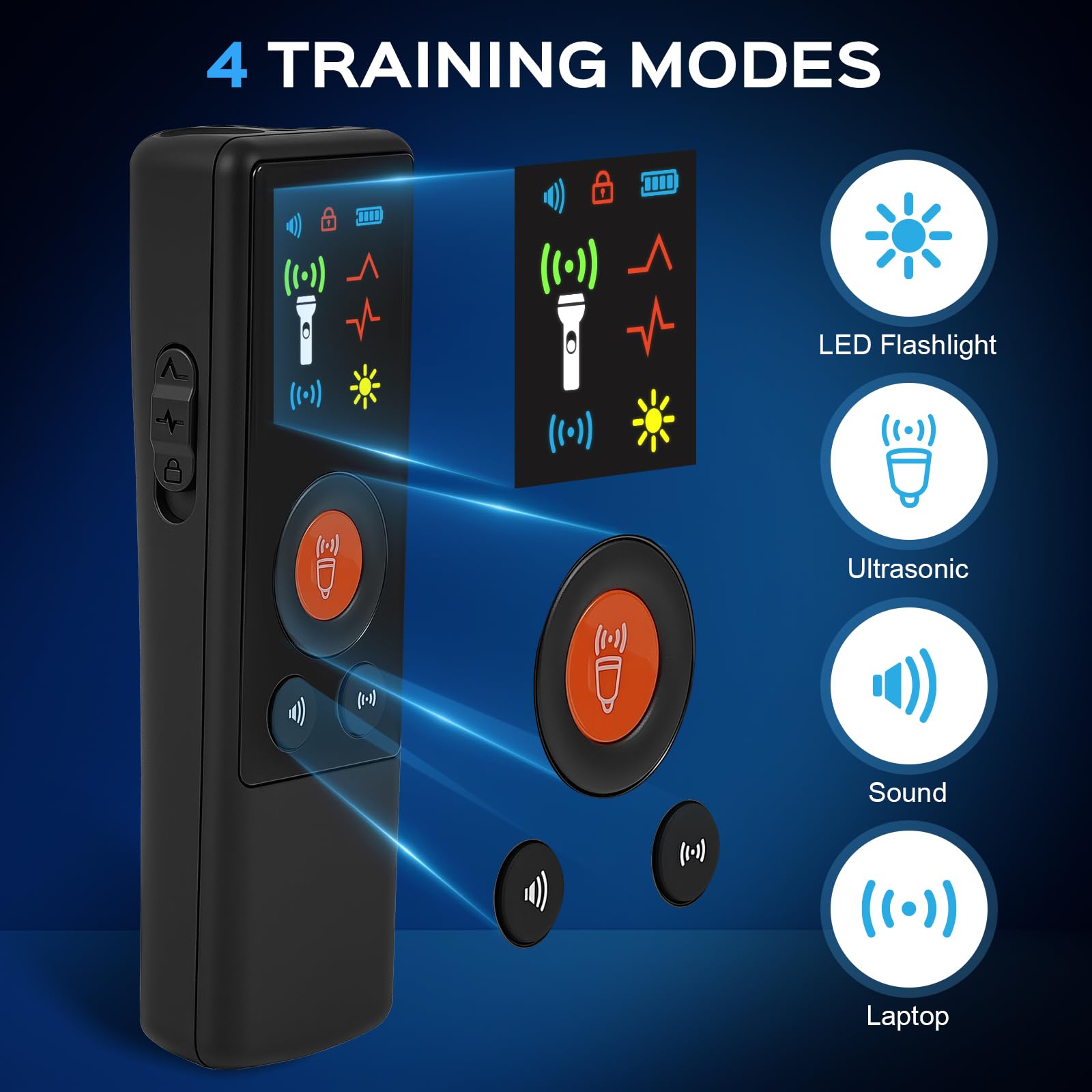 BoxactionsS 2025 Upgraded Anti Barking Device Dog Bark Deterrent Devices with Hd Display and 3 Modes & LED Light Ultrasonic Dog Trainer,Safe for Human & Dogs