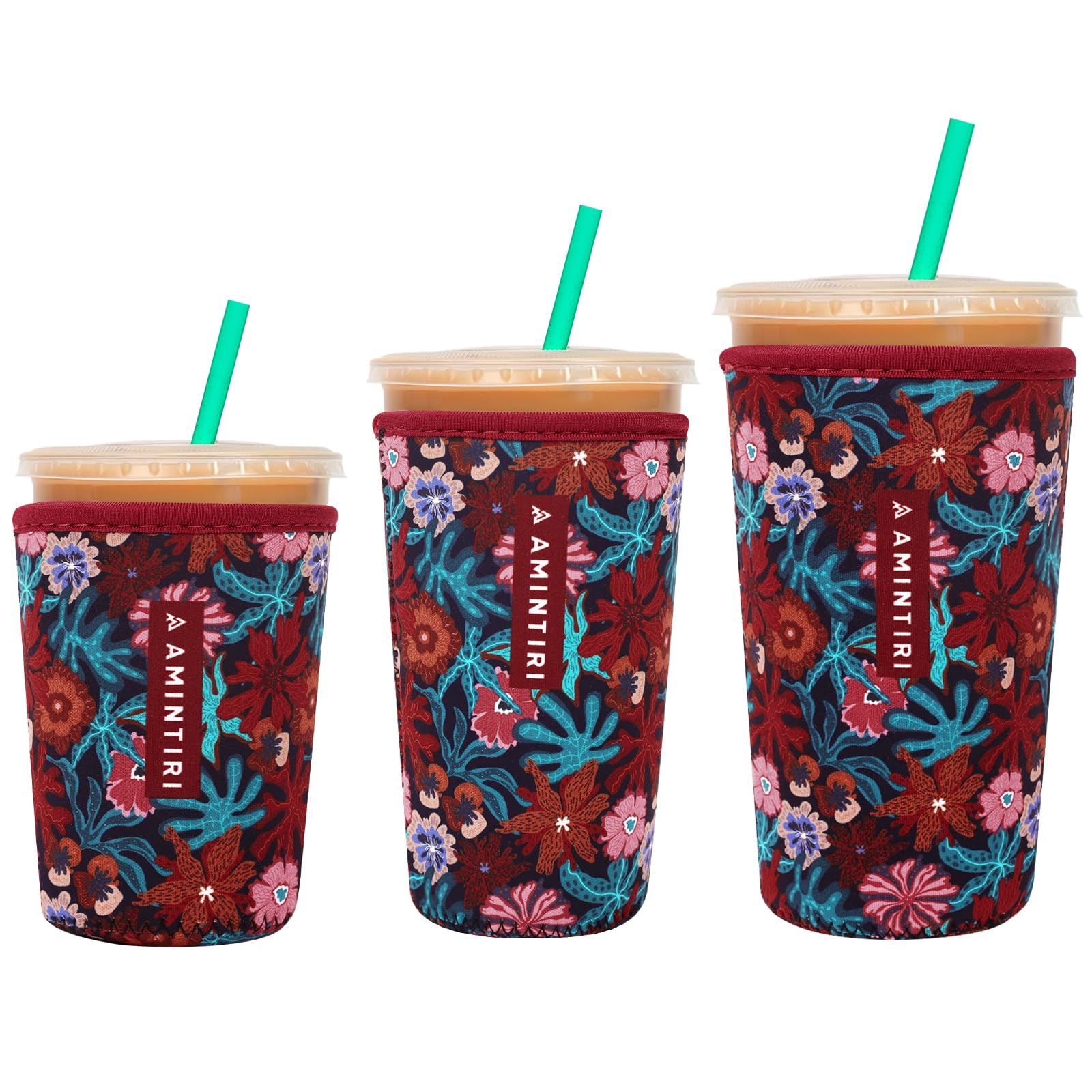 Reusable Insulator Neoprene Sleeve for Iced Coffee &amp; Cold Soda
