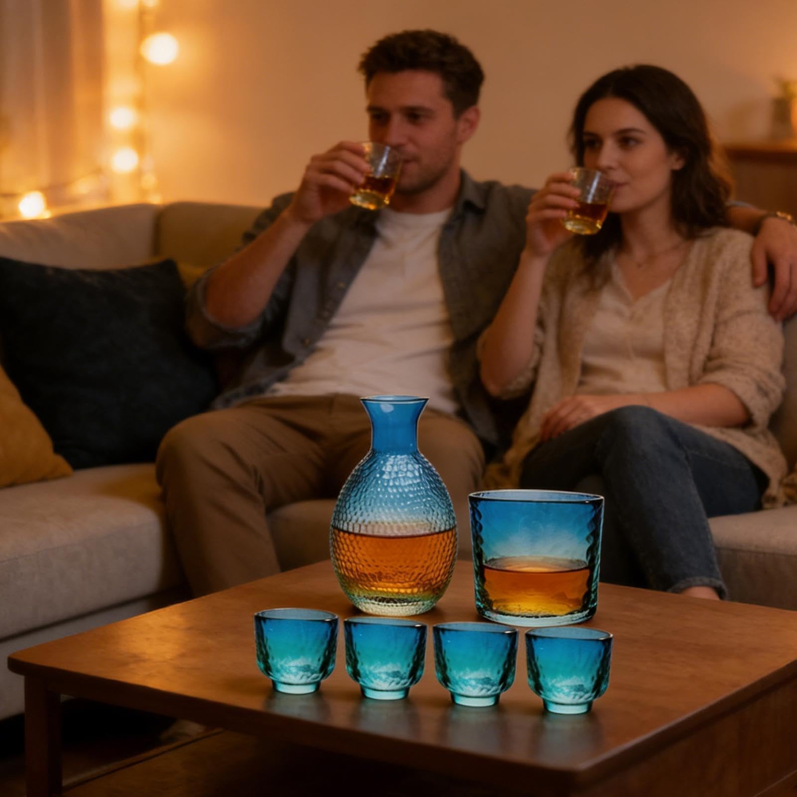 Ensemble de tasses à saké en verre