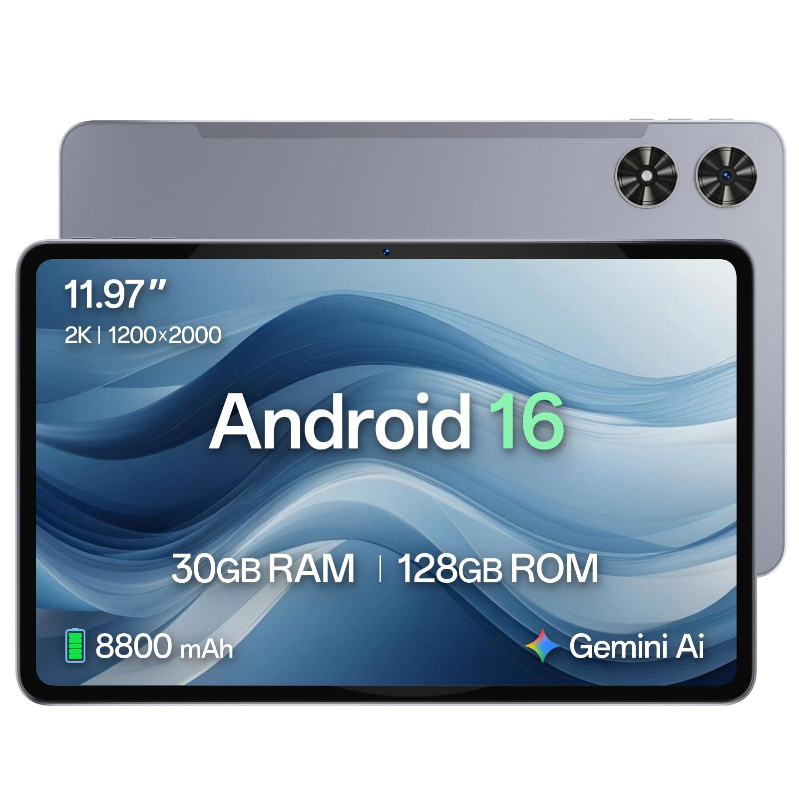 P108 タブレットPC 12インチ グレー SVITOO 本日みつけたお買い得品】2,000×1,200ドットの12型Androidタブレットが