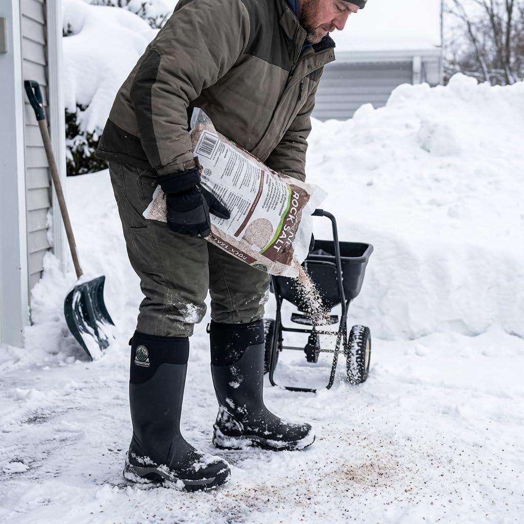 Men's Insulated Rubber Work Boots, 6mm Neoprene Waterproof Muck Mud Boots for Cold Winter & Snow - Reinforced Dual-Sole Heavy Duty Outdoor Farm, Hunting & Slush Chore Shoe - Image 7