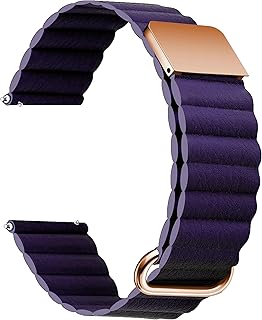 ACM Watch Strap Magnetic Leather 22mm compatible with Oneplus Watch 2 Smartwatch Luxury Belt Band