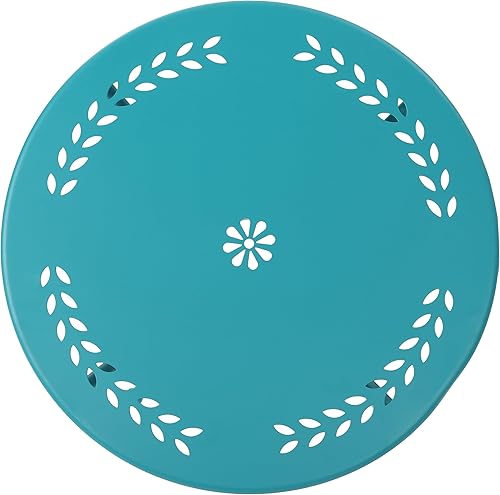 Miniatura 8 de Christopher Knight Home Lourdes Iron Bistro - Juego de 3 piezas, color verde azulado mate