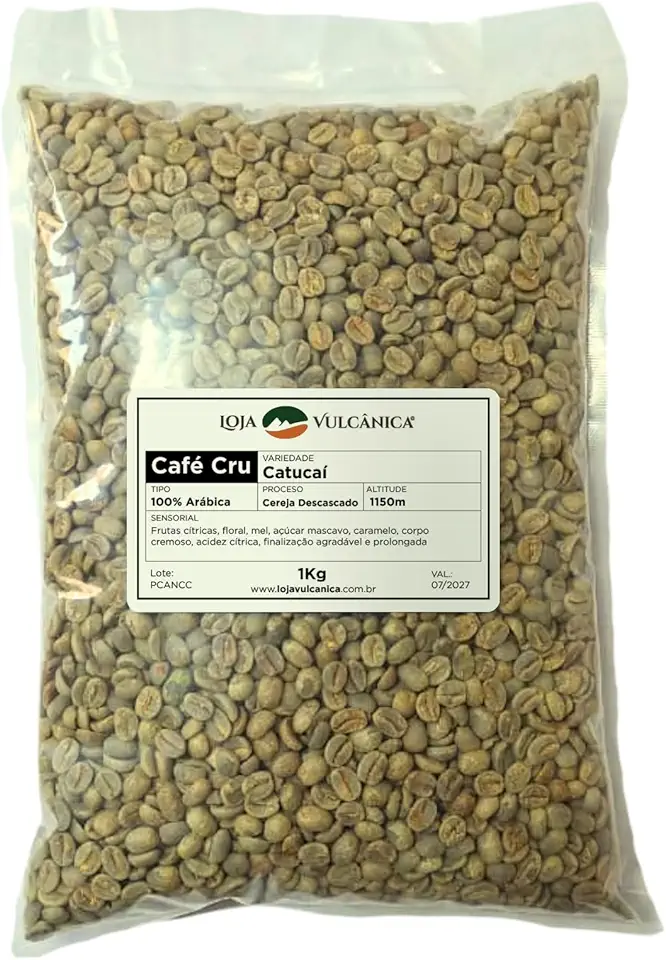 Café Verde Cru Arábica CD Rebeneficiado - Premiado Reg Vulcânica 1kg