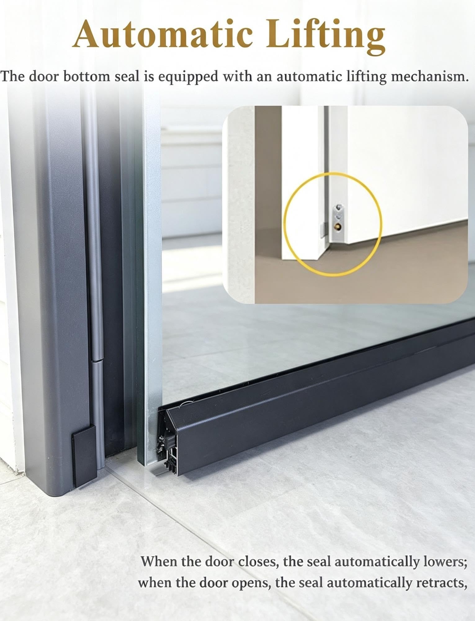 Guarnizione Automatica Sottoporta, Paraspifferi Isolante Acustico