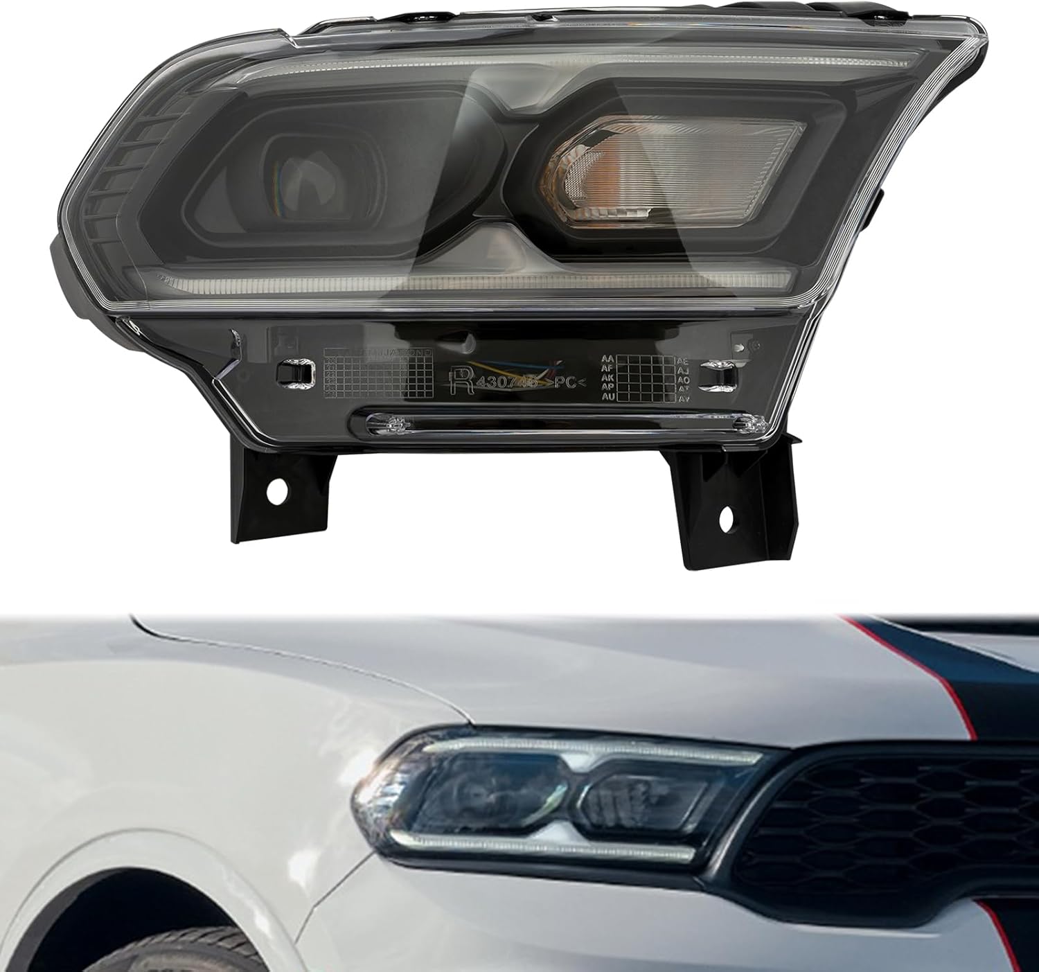 LED Headlight Assembly Compatible with 2021-2023Dodge Durango,Front 2021Durango headlights Headlamp Replacement