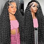 GARAXIS 250% Density 13X6 Deep Wave Lace Front Wigs Human Hair Wet and Wavy HD Lace Front Wig Curly Wig 100% Real Human Hair No Synthetic Blend No Tangle No Shedding Triple Lifespan 3X 28 Inch