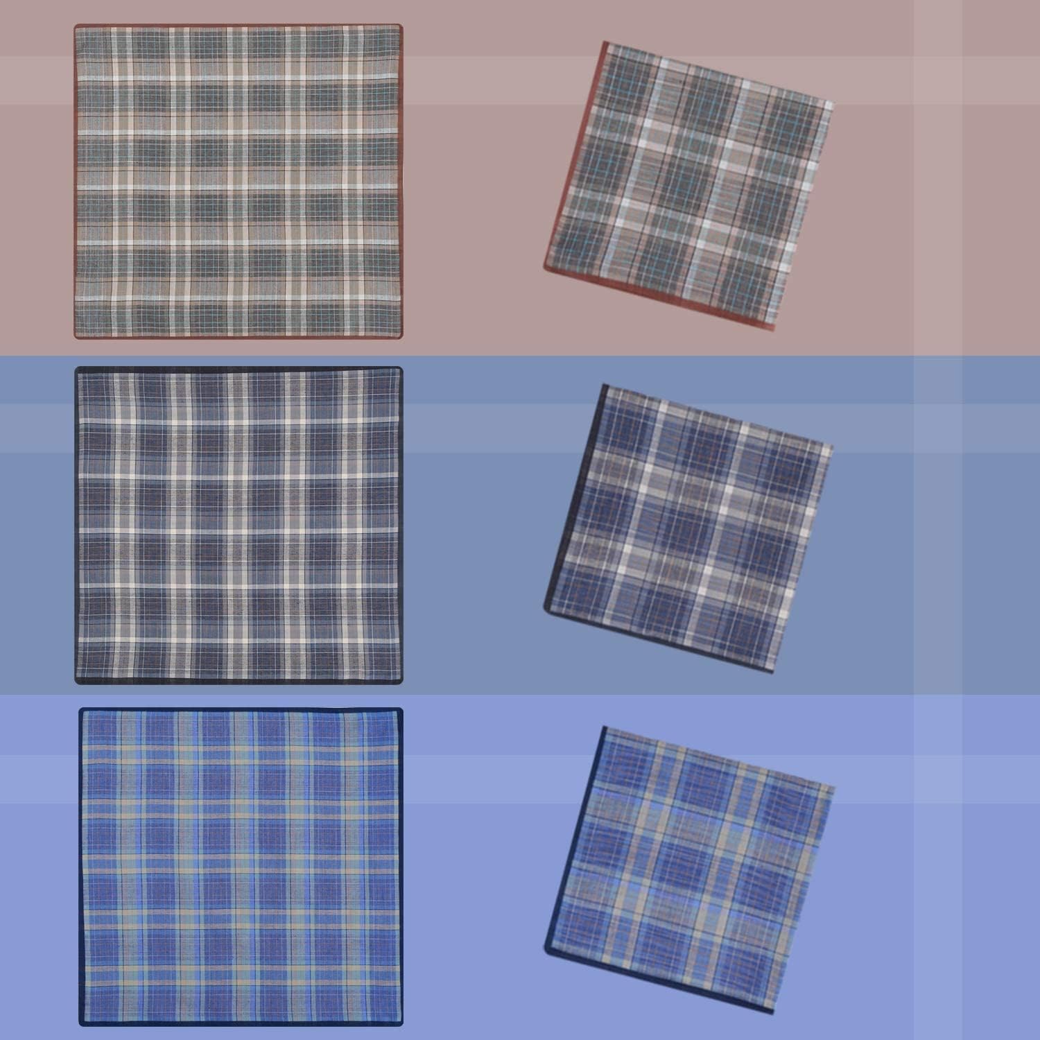 Ohuhu Handkerchiefs for Men, 12PCS 100% Cotton Classic Pocket Squares Set, Gift - Image 7