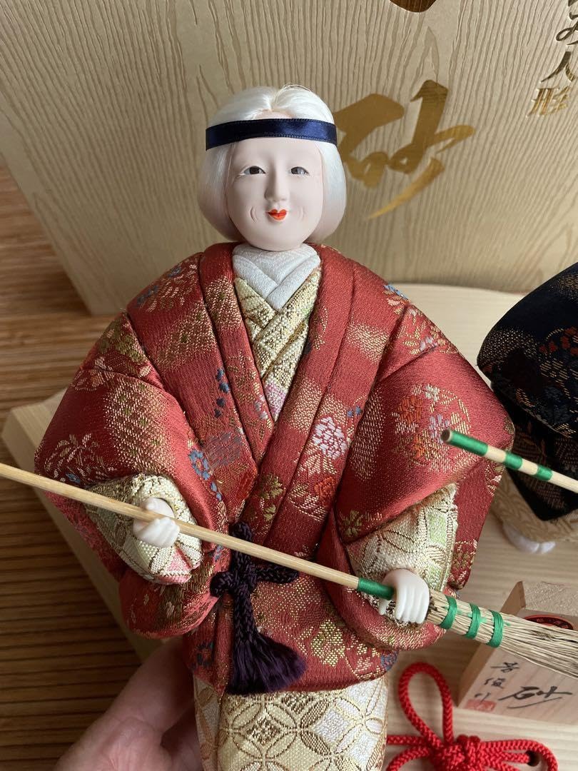 Amazon | 高級木目込み高砂人形 伝統工芸品 | 木目込み人形 | おもちゃ