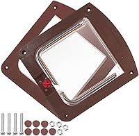 Vista 1 de Heavy Duty Locking Cat Door for Interior Doors Two-Way Pet Access Flap with Safety Lock Abs Construction for Cats and Small Dogs Easy Installation