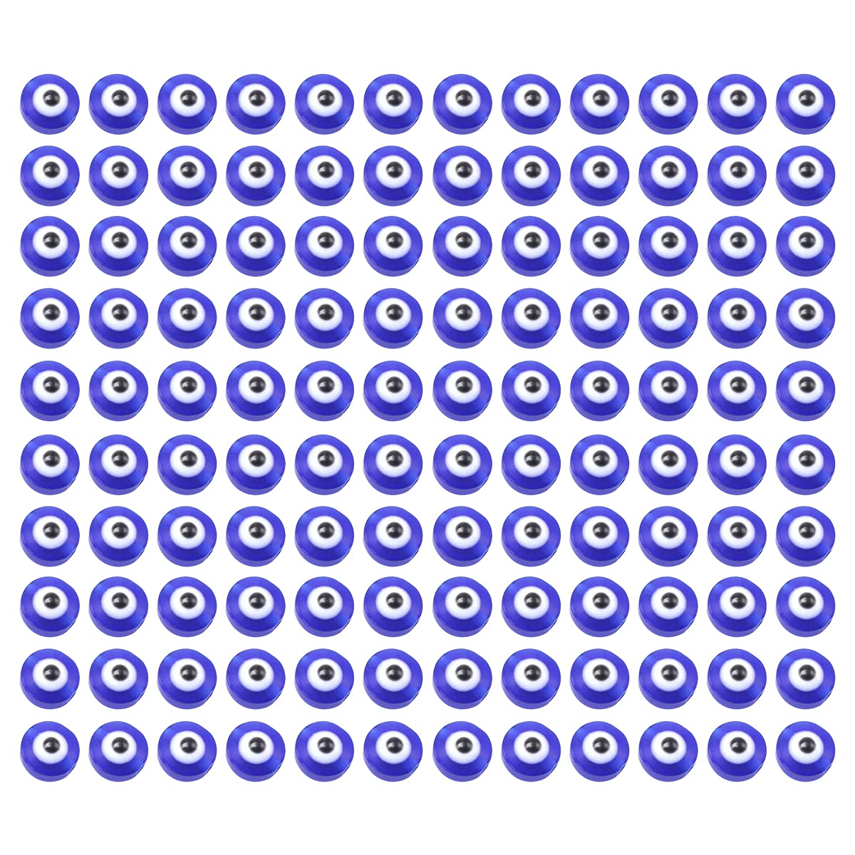 200 Pcs Plastic Eyeball Beads Evil Eye Beads Turkish Blue Evil Eye Charms for DIY Crafts Bracelets Necklace Making Accessories