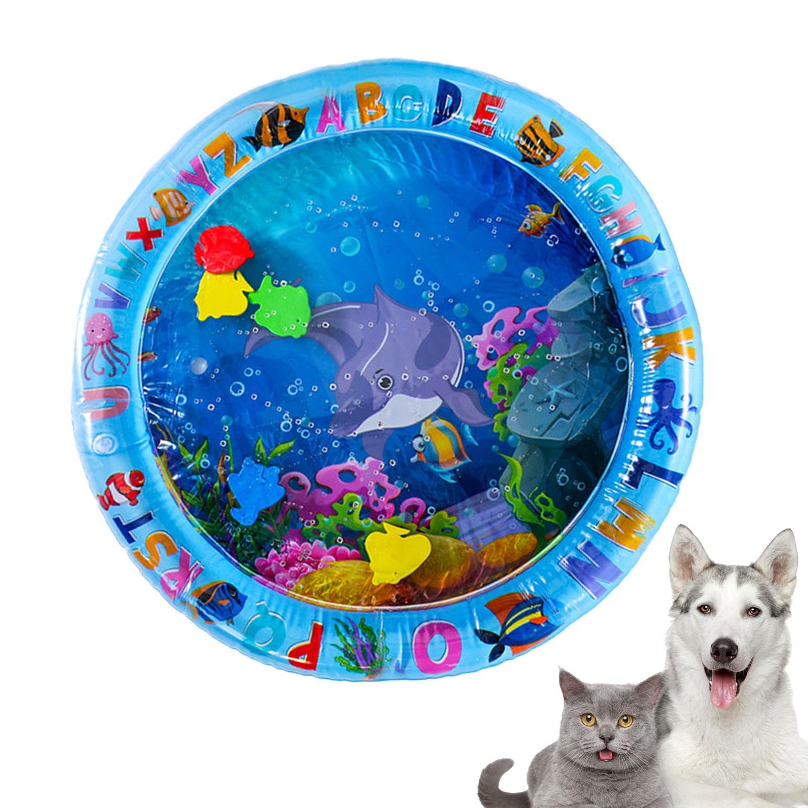 Nybhyjka Water Mat for Cats Sensory Interactive Pet Exercise Play Mat
