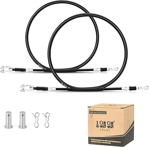 10L0L Juego de cables de freno de carrito de golf 2 piezas para Yamaha G8 G14 G16 G19 G20 G22 Gas y eléctrico Reemplaza el lado del pasajero OEM