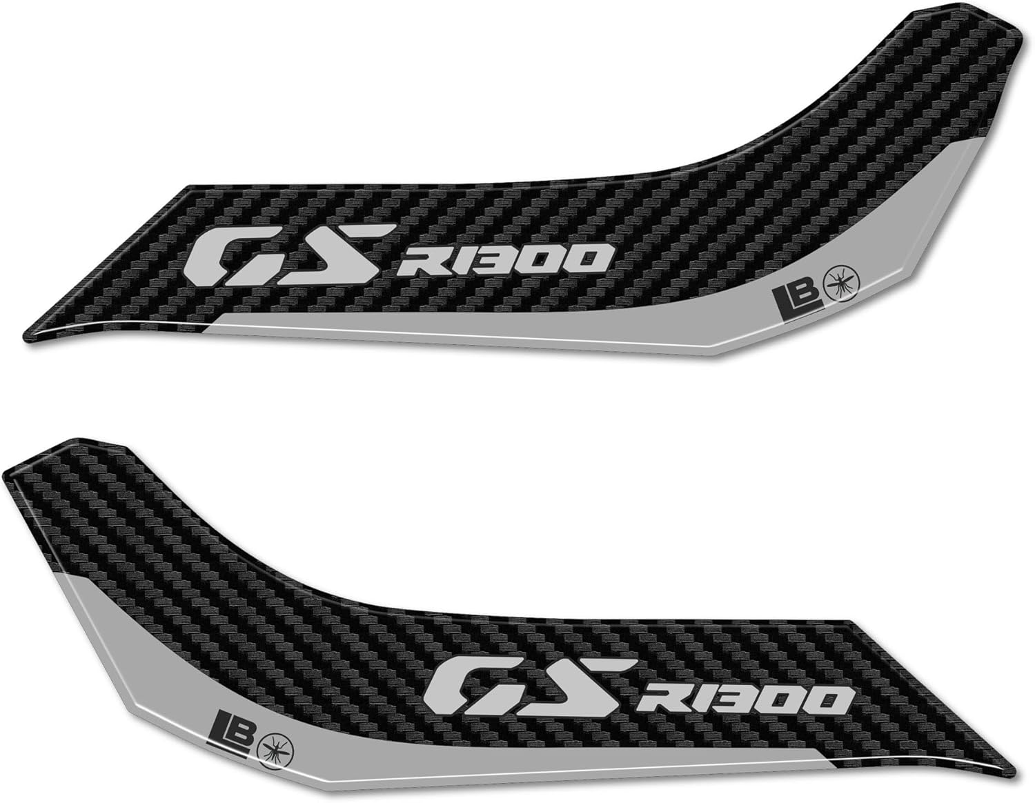 labelbike - 3D Stickers Motorcycle Handguards Protection and Decoration in Resin Compatible with BMW R 1300 GS Adventure - Color Carbon Gray