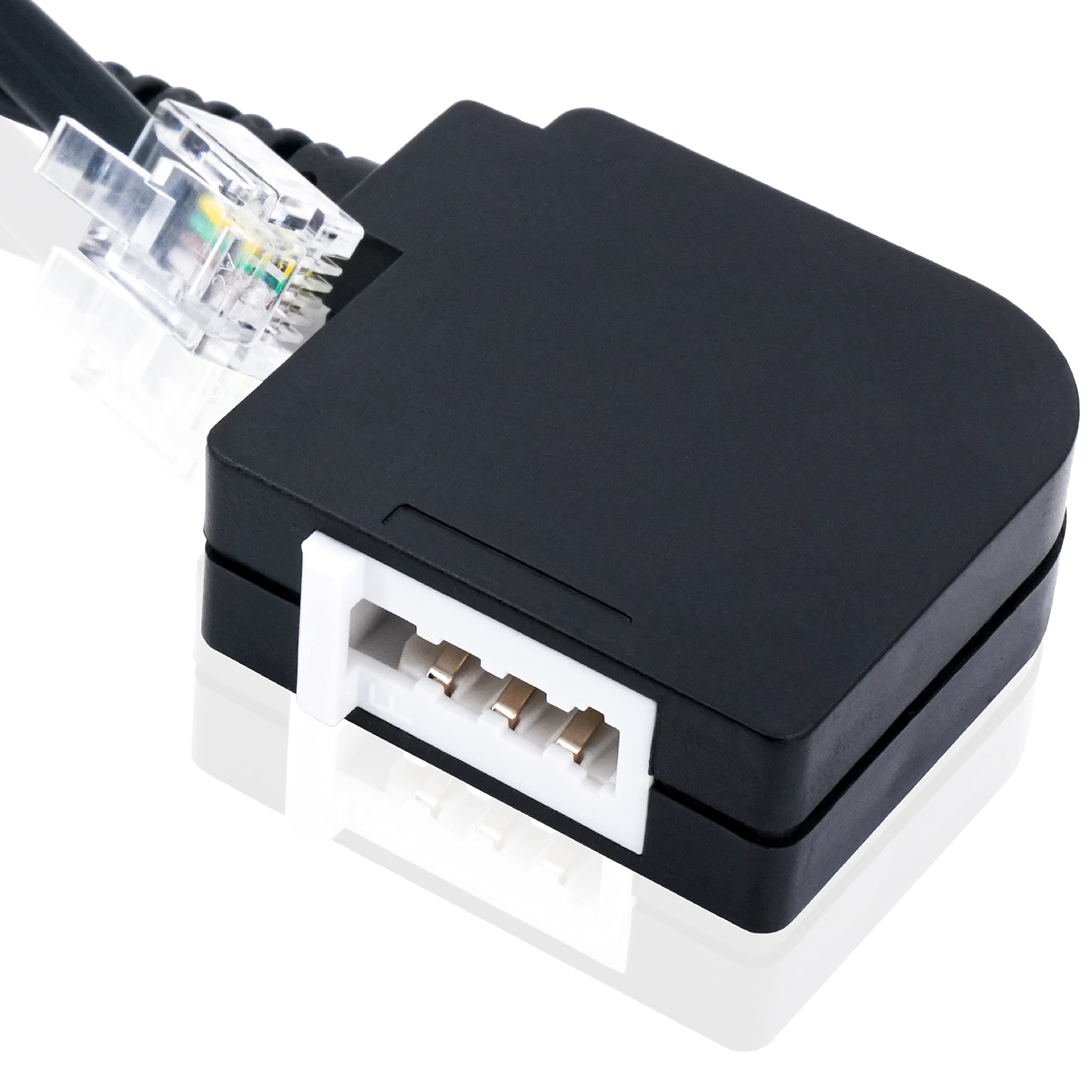 BIGtec Adaptateur TAE TAE-F femelle vers RJ11/RJ14 6P4C - Câble adaptateur téléphone fixe - Routeur modem - Câble de téléphone - 0,2 m - Noir