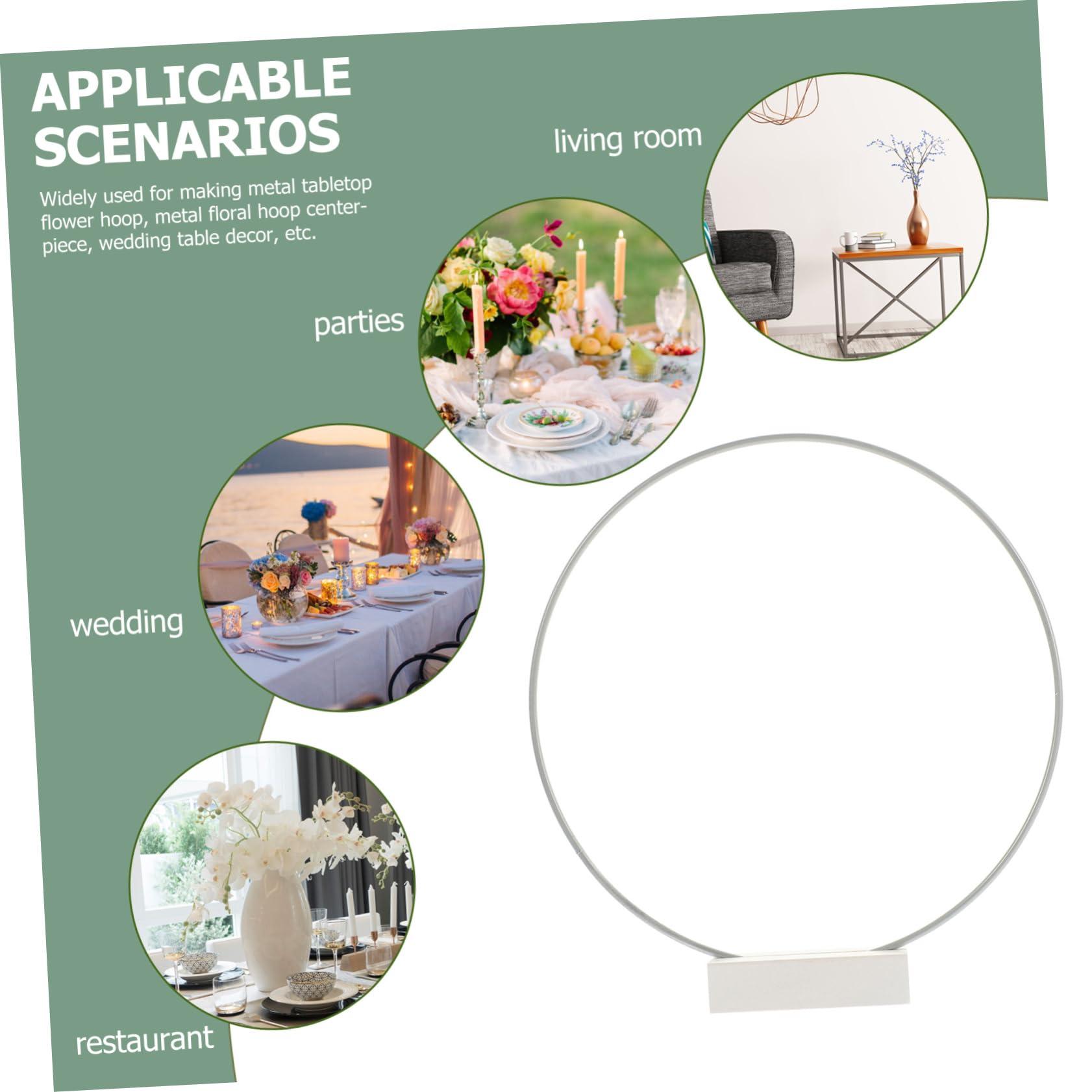 IMIKEYA Set 6 Portafiori in Metallo per Centrotavola Matrimonio Decorazioni Tavolo Fai da Te Scene di Nozze e Feste