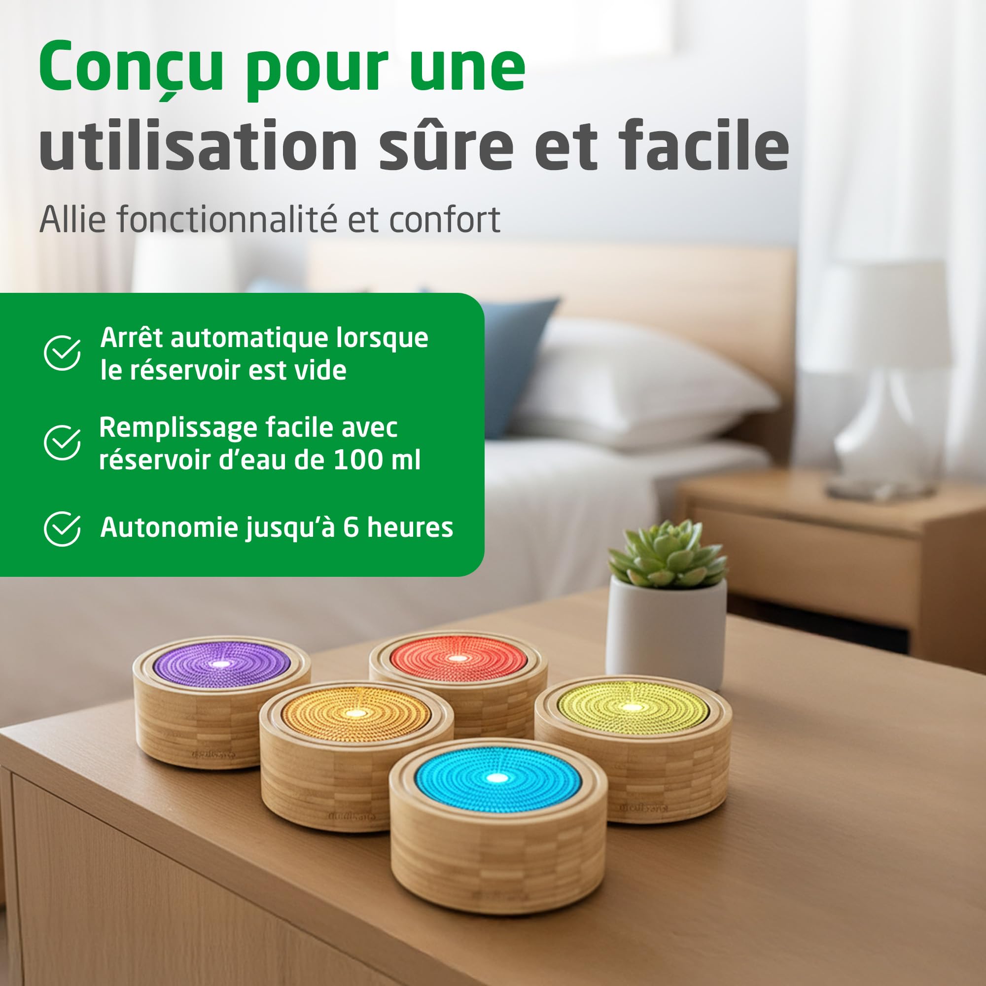 medisana AD 625 diffuseur d'huiles essentielles, désodorisant maison | avec lumière bien-être, pour huile essentielle, humidificateur d'air à technologie ultrasons pour parfum ambiant agréable