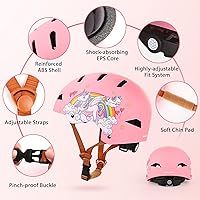 Vista 5 de Casco de bicicleta para niños, certificado por CPSC y ASTM, para niños pequeños de 3 a 5, 8 y 14 años